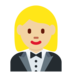 Twitter里的穿燕尾服的女人:中等浅肤色emoji表情