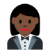 Twitter里的穿燕尾服的女人:深色肤色emoji表情
