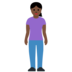 Twitter里的女性站立：深色肤色emoji表情