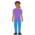 Twitter里的女性站立:中黑肤色emoji表情