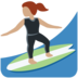 Twitter里的女子冲浪:中等肤色emoji表情