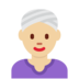 Twitter里的戴头巾的女人：中等浅肤色emoji表情