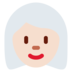 Twitter里的女:肤色浅,头发白emoji表情