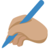 Twitter里的写字的手:中等肤色emoji表情