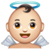 WhatsApp里的小天使：浅肤色emoji表情