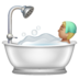 WhatsApp里的洗澡者：中等浅肤色emoji表情