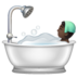 WhatsApp里的洗澡者：深色肤色emoji表情