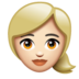 WhatsApp里的女:肤色浅,金发emoji表情