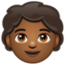 WhatsApp里的儿童:中黑肤色emoji表情