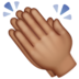 WhatsApp里的拍手:中等肤色emoji表情