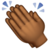 WhatsApp里的拍手:中黑肤色emoji表情