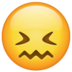 WhatsApp里的困惑的脸emoji表情