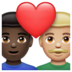 WhatsApp里的情侣: 男人男人较深肤色中等-浅肤色emoji表情