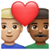 WhatsApp里的情侣: 男人男人中等-浅肤色中等-深肤色emoji表情