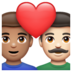 WhatsApp里的情侣: 男人男人中等肤色较浅肤色emoji表情