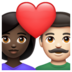 WhatsApp里的情侣: 女人男人较深肤色较浅肤色emoji表情