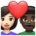 WhatsApp里的情侣: 女人男人较浅肤色较深肤色emoji表情
