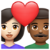 WhatsApp里的情侣: 女人男人较浅肤色中等-深肤色emoji表情