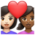 WhatsApp里的情侣: 女人女人较浅肤色中等-深肤色emoji表情