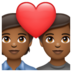 WhatsApp里的情侣: 中等-深肤色emoji表情