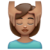 WhatsApp里的按摩者:中等肤色emoji表情