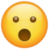 WhatsApp里的张开嘴(惊讶)的脸emoji表情