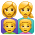 WhatsApp里的家庭:女人,女人,男孩,男孩emoji表情