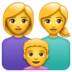 WhatsApp里的家庭:女人,女人,男孩emoji表情