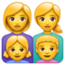 WhatsApp里的家庭:女人,女人,女孩,男孩emoji表情