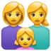 WhatsApp里的家庭:女人,女人,女孩emoji表情