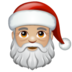WhatsApp里的圣诞老人：中浅肤色emoji表情