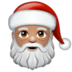 WhatsApp里的圣诞老人：中等肤色emoji表情