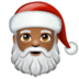 WhatsApp里的圣诞老人：中黑肤色emoji表情