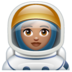 WhatsApp里的女宇航员：中等肤色emoji表情