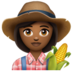 WhatsApp里的女农夫:中黑肤色emoji表情