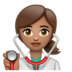 WhatsApp里的女保健员:中等肤色emoji表情