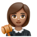 WhatsApp里的女法官：中等肤色emoji表情