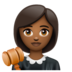 WhatsApp里的女法官:中黑肤色emoji表情