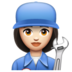 WhatsApp里的女机械工:浅肤色emoji表情