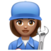 WhatsApp里的女机械工:中等肤色emoji表情