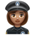 WhatsApp里的女警官：中等肤色emoji表情
