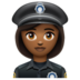 WhatsApp里的女警官：中黑肤色emoji表情