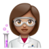 WhatsApp里的女科学家:中等肤色emoji表情