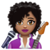 WhatsApp里的女歌手：中等肤色emoji表情