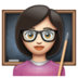 WhatsApp里的女老师：浅肤色emoji表情