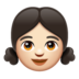 WhatsApp里的女孩:浅肤色emoji表情
