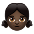 WhatsApp里的女孩:深色肤色emoji表情
