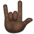 WhatsApp里的爱你的手势(美国):黑肤色emoji表情
