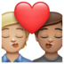 WhatsApp里的亲吻: 成人成人中等-浅肤色中等肤色emoji表情