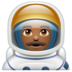 WhatsApp里的宇航员：中黑肤色emoji表情